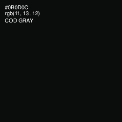 #0B0D0C - Cod Gray Color Image